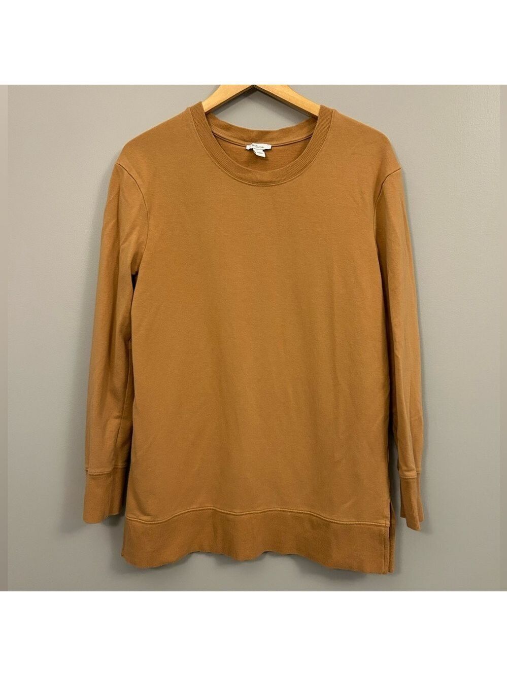 Daily Ritual Camel Crewneck Top Medium